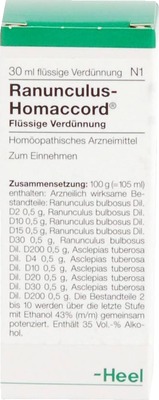 RANUNCULUS HOMACCORD Tropfen 30 ml Tropfen