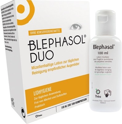 BLEPHASOL Duo 100 ml Lotion+100 Reinigungspads 1 Packung Kombipackung