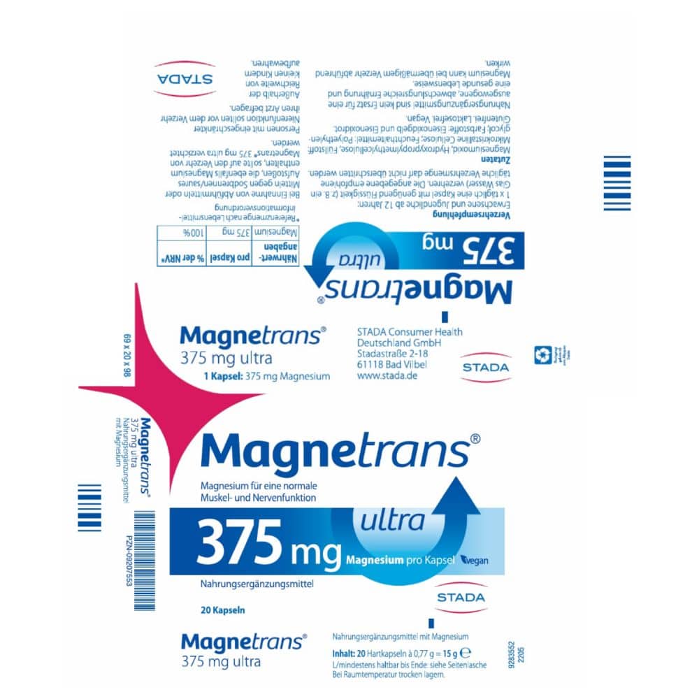 Magnetrans ultra 375 mg 20 St Kapseln