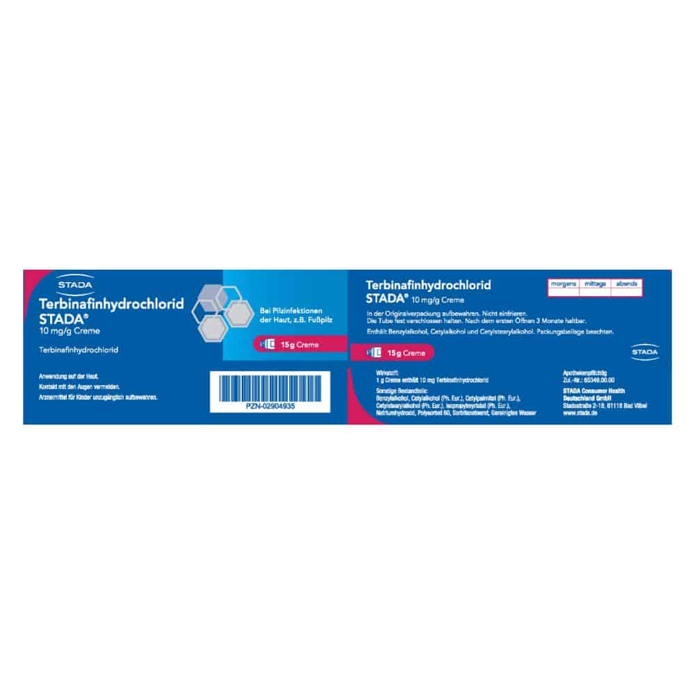 Terbinafinhydrochlorid STADA 10mg/g 15 g Creme