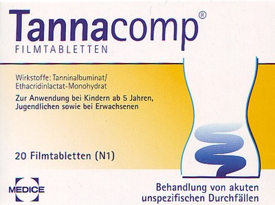 Tannacomp bei akutem Durchfall 20 St Filmtabletten