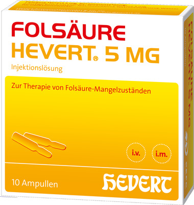 FOLSÄURE HEVERT 5 mg  10 St Ampullen