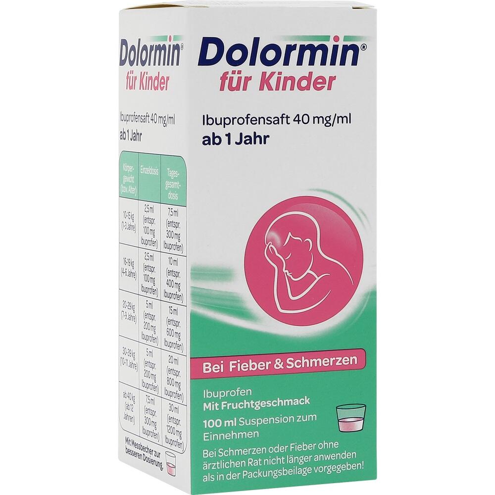 Dolormin Ibuprofensaft, 40 mg/ml für Kinder bei Schmerzen & Fieber