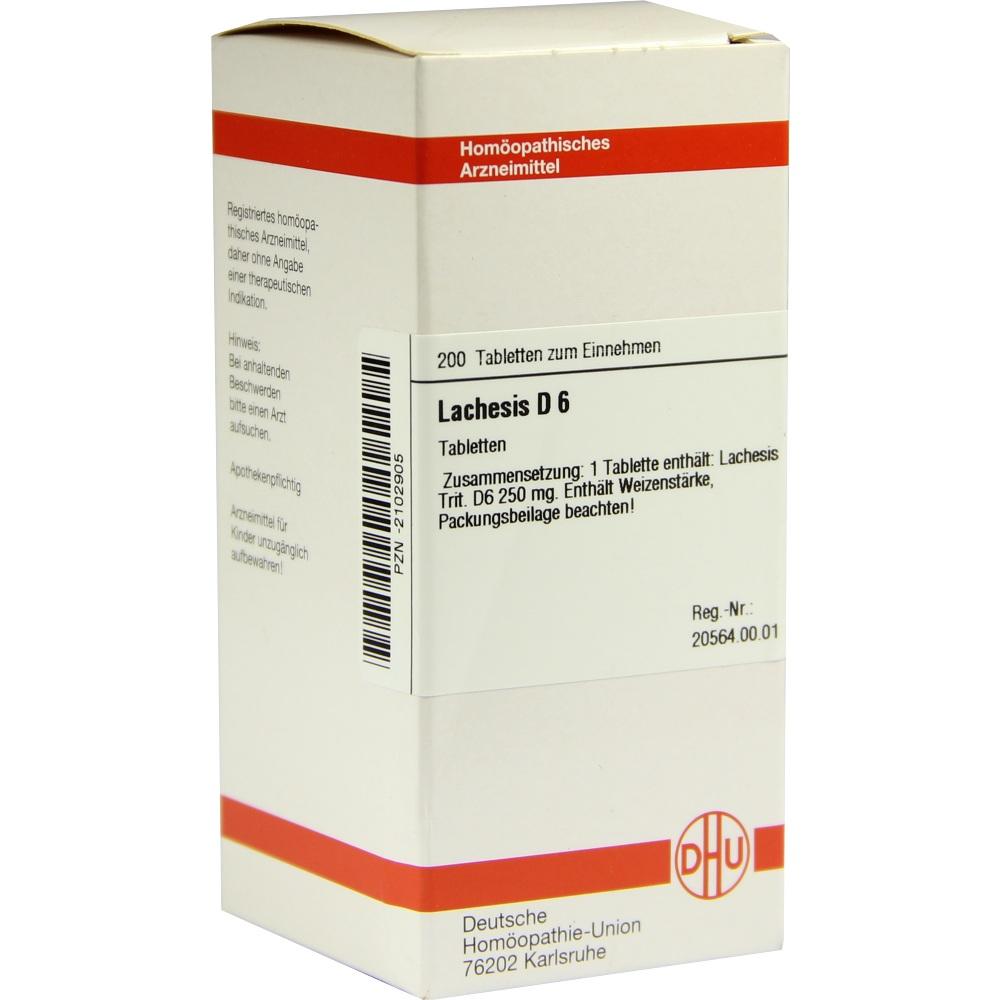 LACHESIS D 6 Tabletten 200 St Tabletten