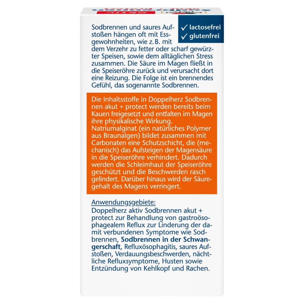 Doppelherz aktiv Sodbrennen akut + protect 20 St Kautabletten