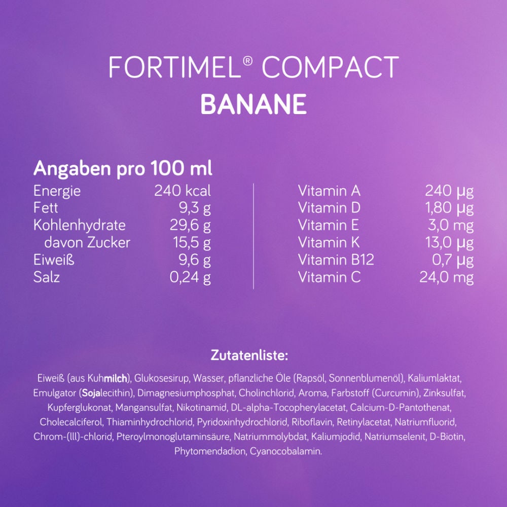 Fortimel Compact 2.4 Trinknahrung Mischkarton 8X4X125 ml Flüssigkeit