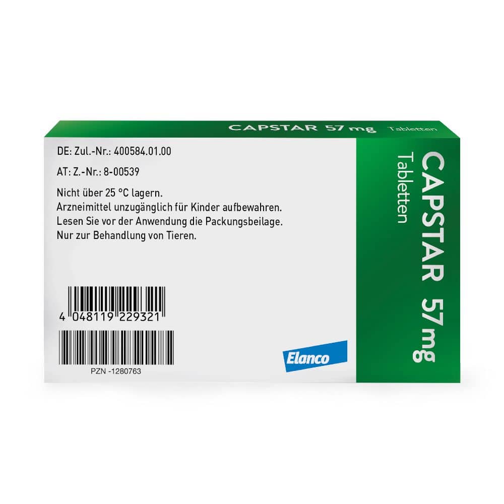 CAPSTAR 57 mg  für große Hunde 6 St Tabletten