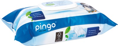 FEUCHTTÜCHER Baby Pinguin PINGO SWISS 80 St Tücher