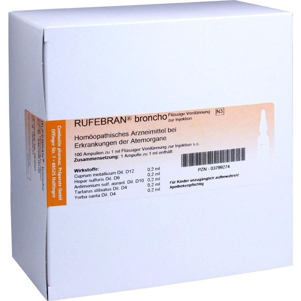 RUFEBRAN broncho Ampullen 100 St Ampullen