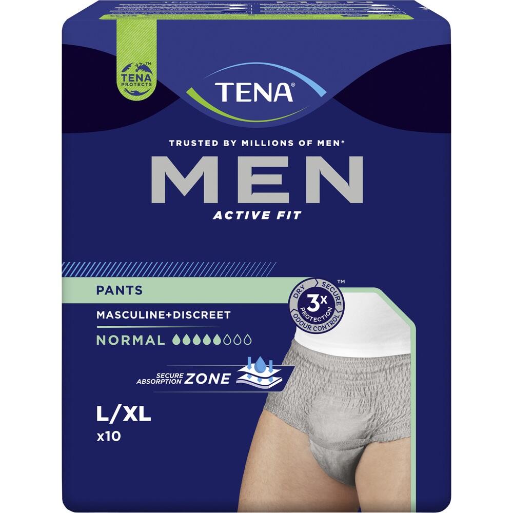 TENA MEN ACTIVE FIT PANTS NORMAL L/XL 10 St