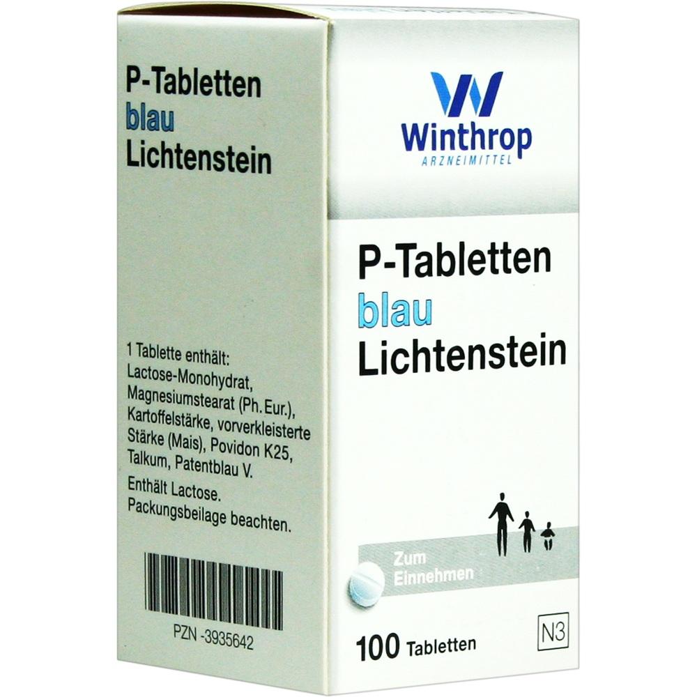 P TABLETTEN blau 8 mm Teilk. 100 St Tabletten
