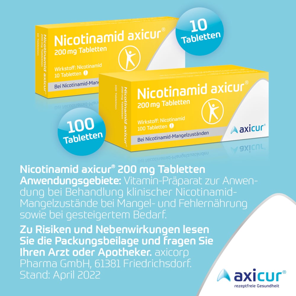 Nicotinamid axicur 200 mg  10 St Tabletten
