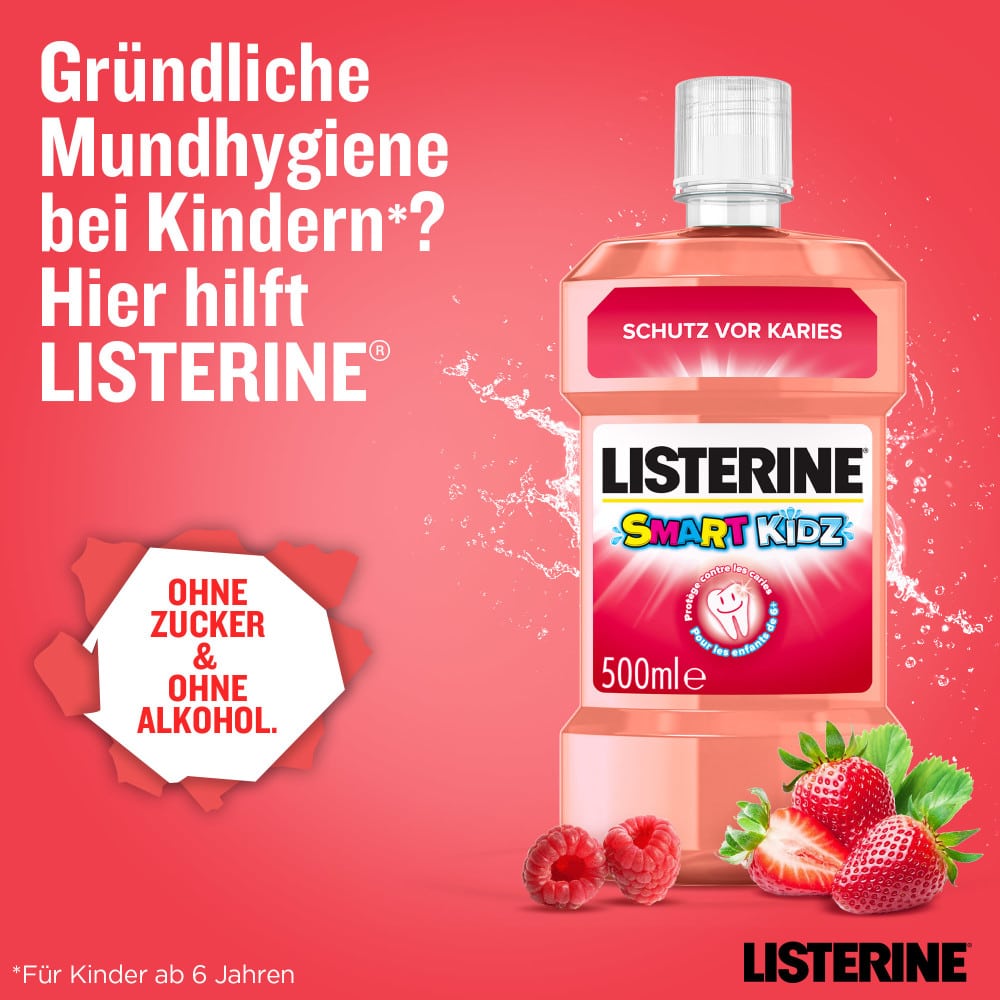 LISTERINE Smart Kidz Mild Berry 500 ml Lösung LISTERINE Smart Kidz Mild Berry 500 ml Lösung
