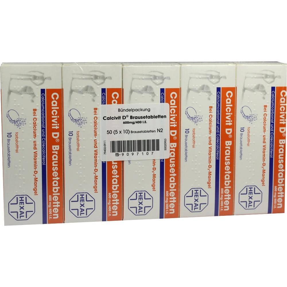 Calcivit D 600mg/400 I.E. 50 St Brausetabletten