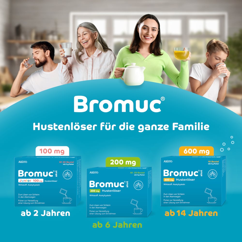 Bromuc akut 600 mg Doppelpack 2X20 St Pulver zur Herstellung einer Lösung zum Einnehmen