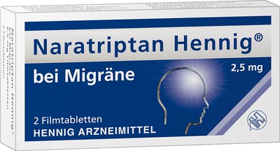 Naratriptan Hennig bei Migräne 2,5mg 2 St Filmtabletten