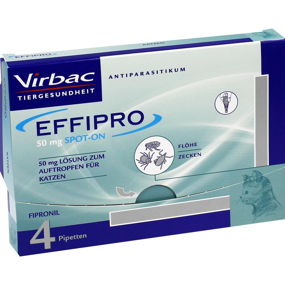 EFFIPRO 50mg SPOT LÖSUNG ZUM AUFTROPFEN FÜR KATZEN 4 St Lösung