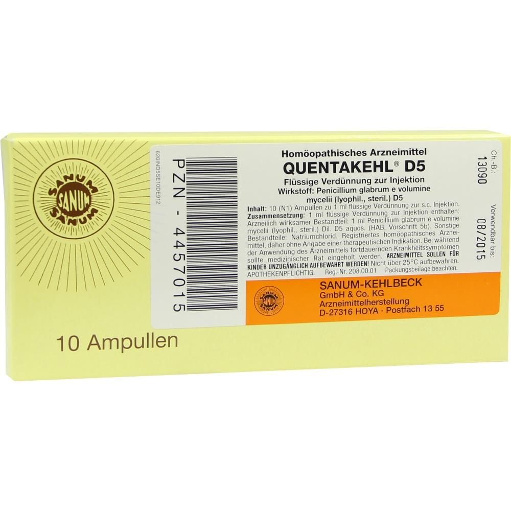 QUENTAKEHL D 5 Ampullen 10X1 ml Ampullen
