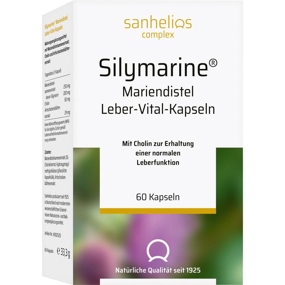sanhelios Silymarine Mariendistel Leber-Vital-Kapseln 60 St Kapseln