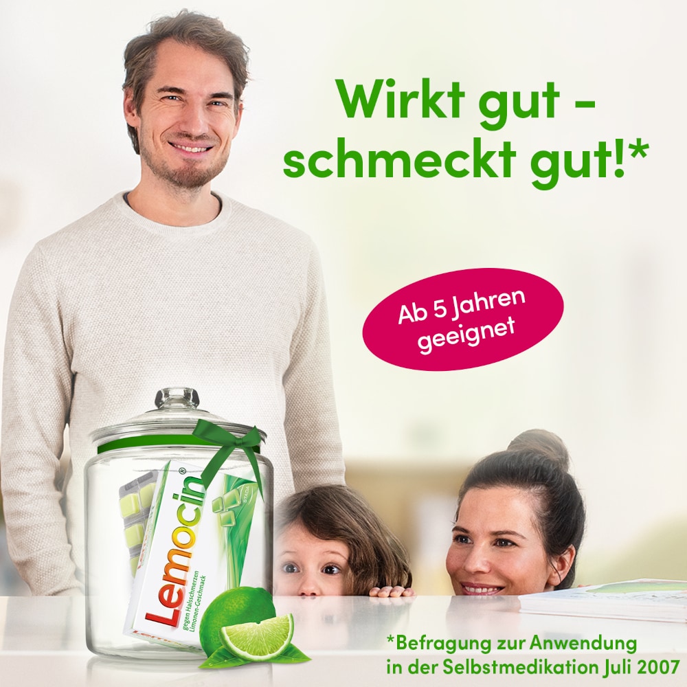 Lemocin gegen Halsschmerzen Limone 20 St Lutschtabletten