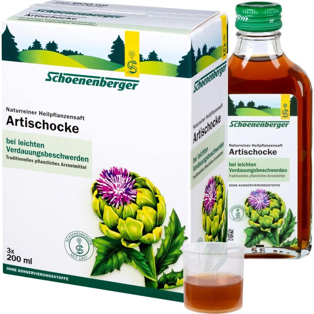 Schoenenberger Artischocke Naturreiner Heilpflanzensaft  3X200 ml Saft