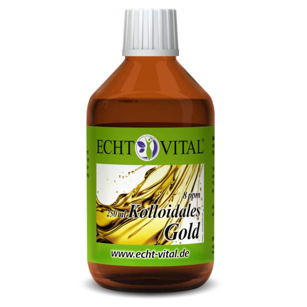 ECHT VITAL kolloidales Gold Glasflasche 250 ml Flüssigkeit