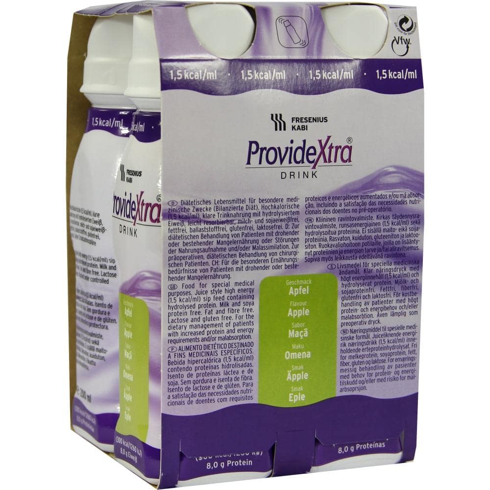 PROVIDE Xtra Drink Apfel Trinkflasche 4X200 ml Lösung