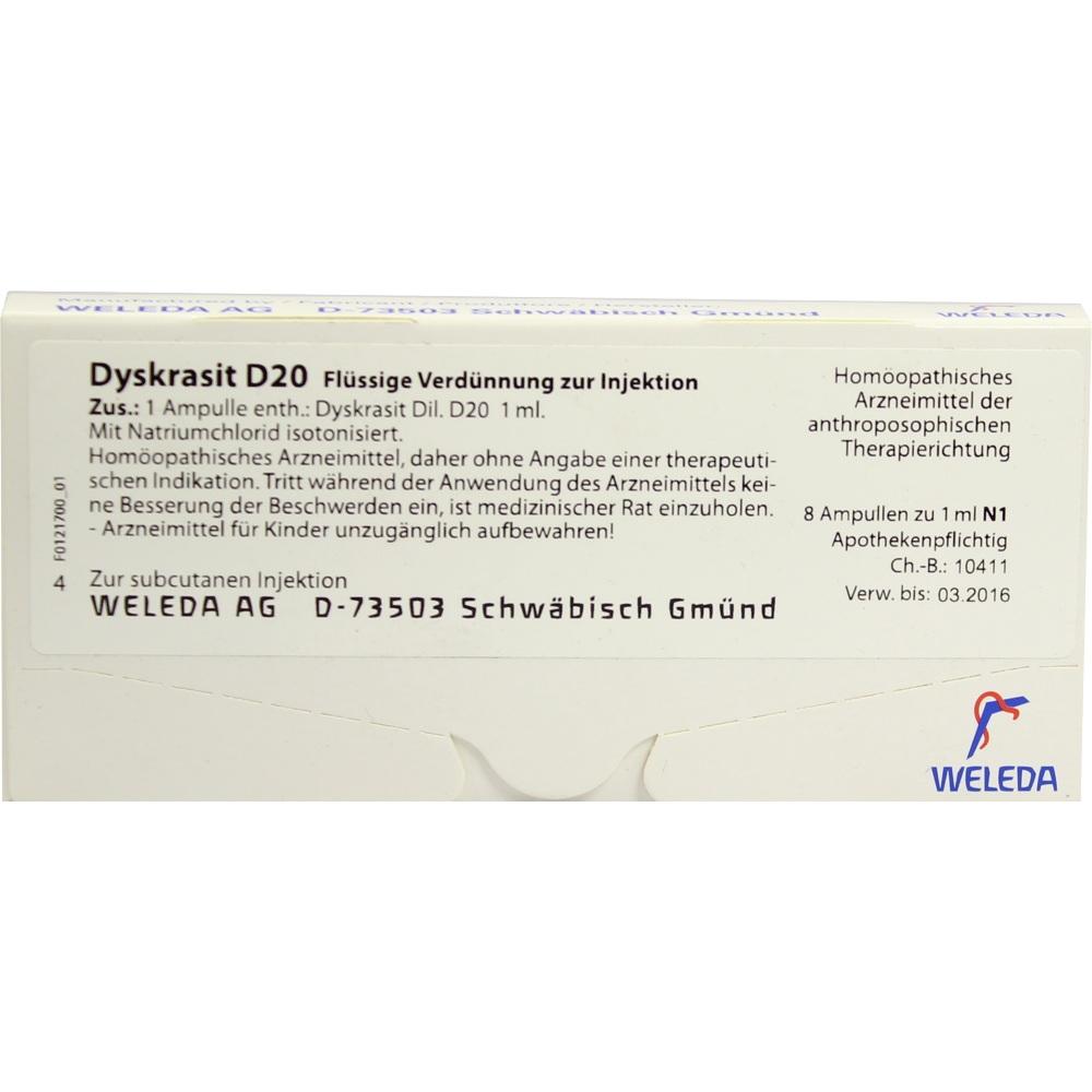 WELEDA DYSKRASIT D 20 Ampullen 8X1 ml Ampullen