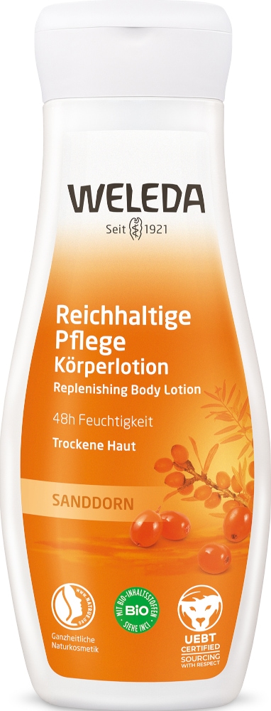 WELEDA Reichhaltige Pflege Körperlotion SANDDORN 200 ml Lotion