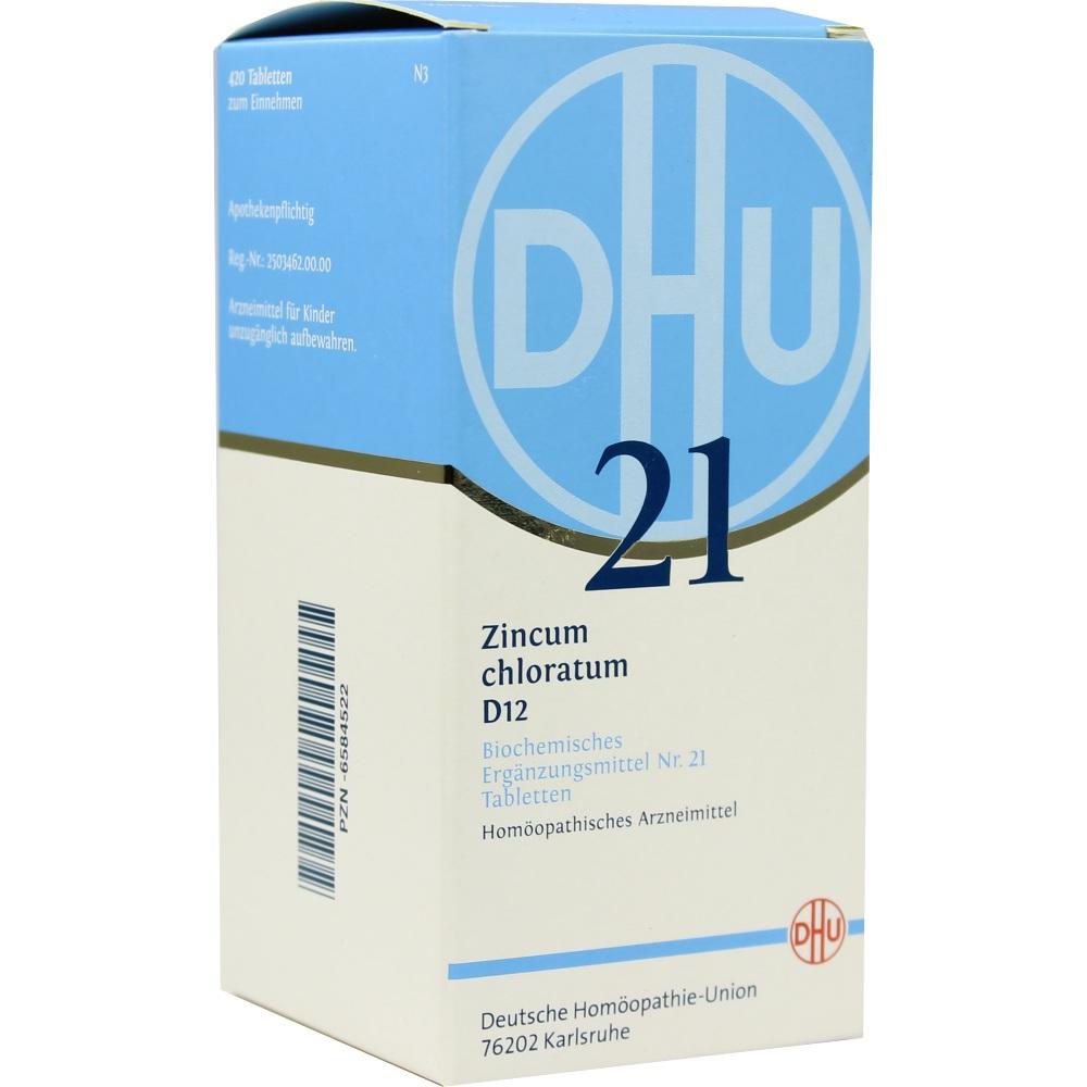 DHU Schüssler-Salz Nr. 21 Zincum chloratum D 12 Tabletten 420 St Tabletten