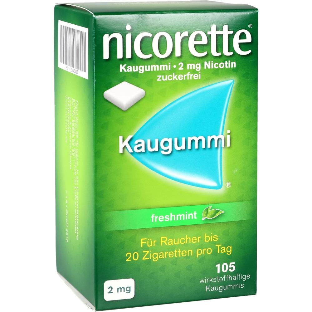 nicorette 2 mg Nikotinkaugummi freshmint für Raucher zum Aufhören
