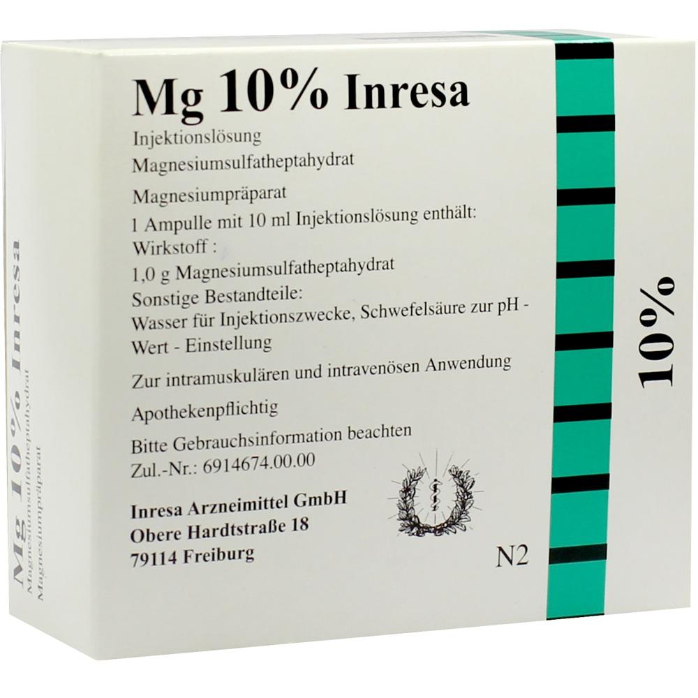 MG 10% Inresa Injektionslösung 10X10 ml Injektionslösung