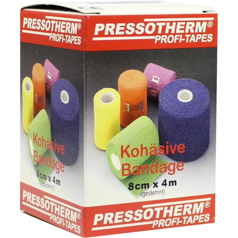 PRESSOTHERM Kohäsive Bandage 8 cmx4 m weiß 1 St Binden