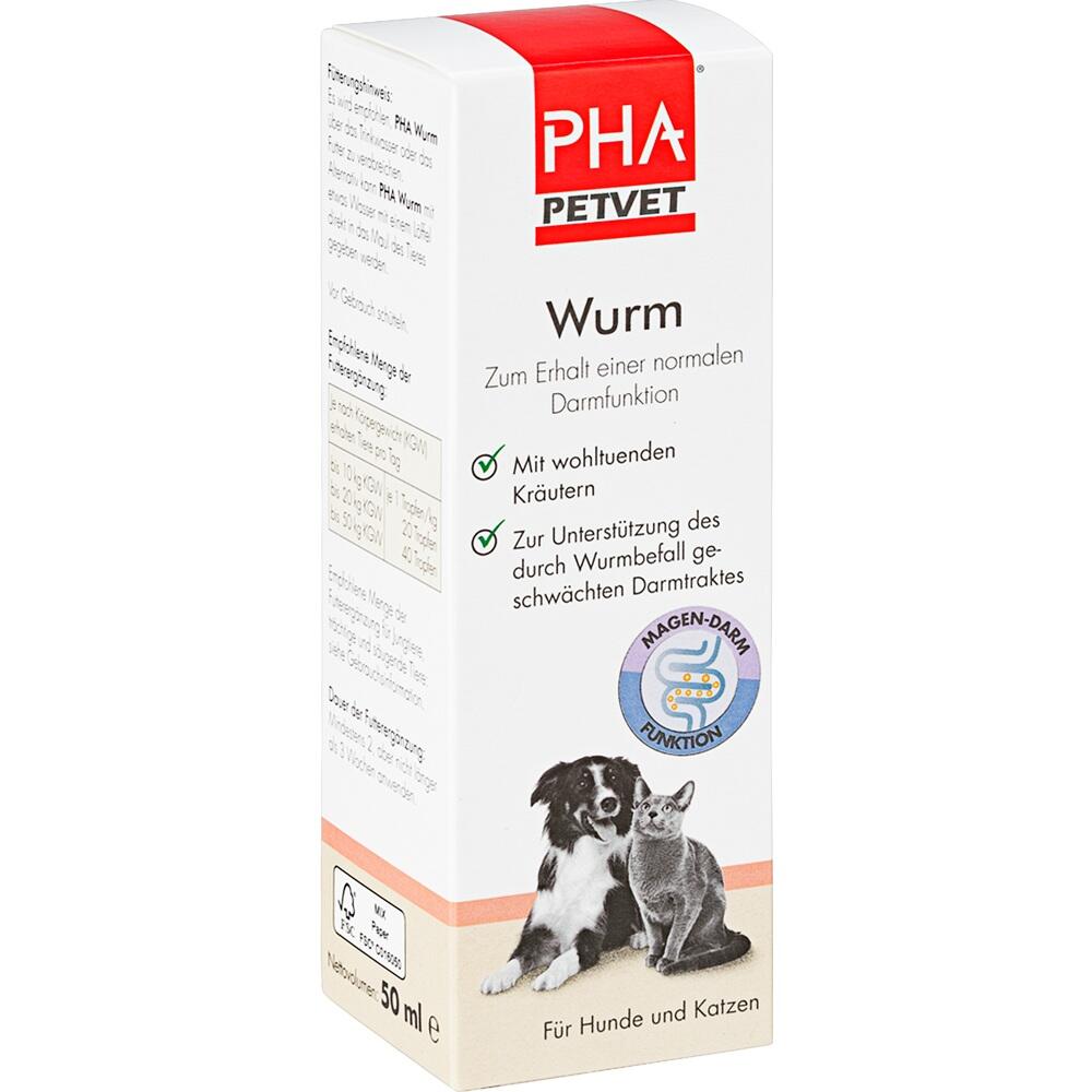 PHA Wurm für Hunde und Katzen 50 ml Tropfen