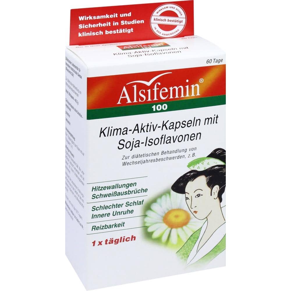 Alsifemin 100 Klima-Aktiv-Kapseln mit Soja-Isoflavonen 60 St Kapseln