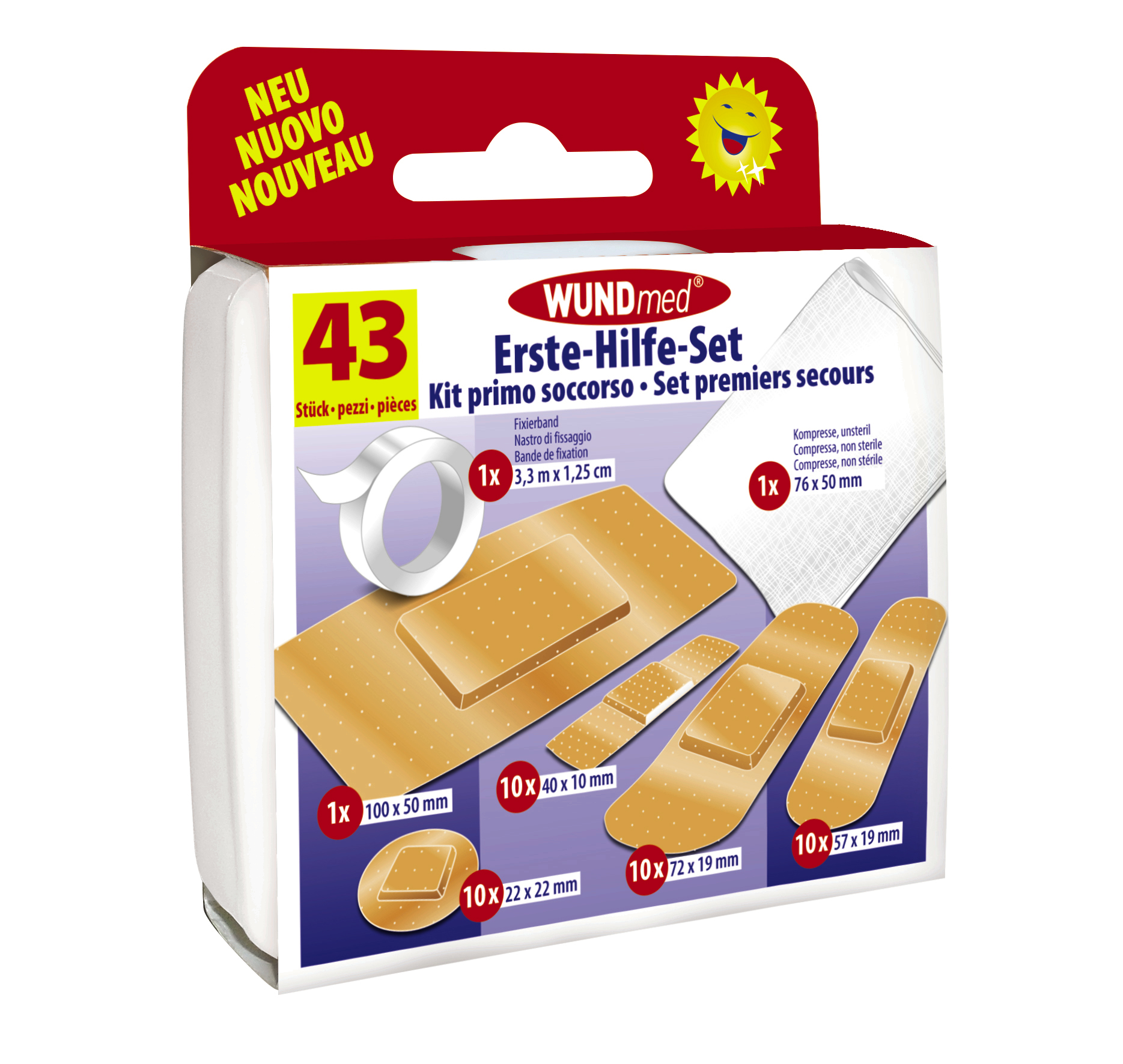 ERSTE HILFE KASTEN 43teilig 1 St Pflaster