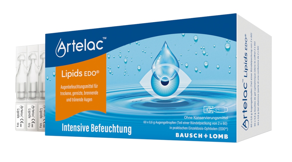 Artelac Lipids EDO Augengeltropfen für stark tränende Augen 120X0.6 g Augengel