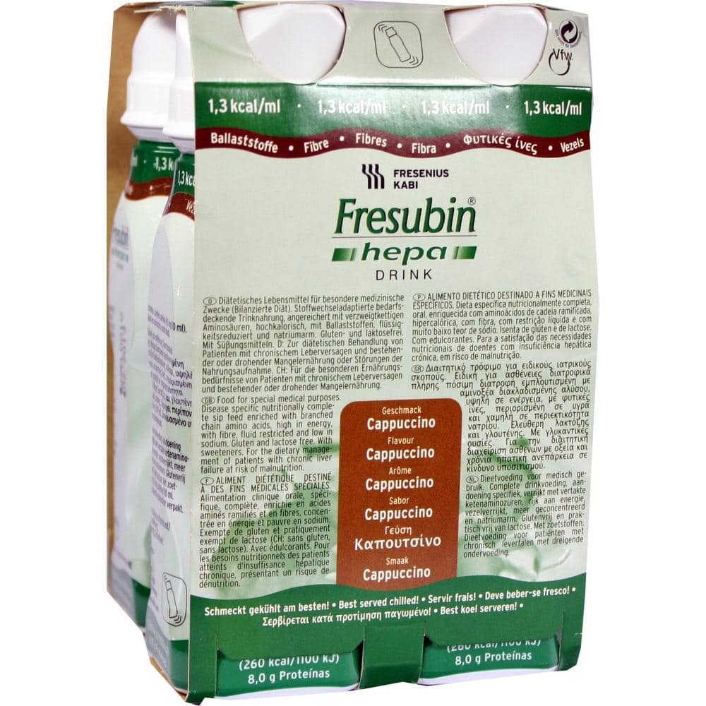 Fresubin hepa Trinknahrung Cappuccino 4X200 ml Lösung