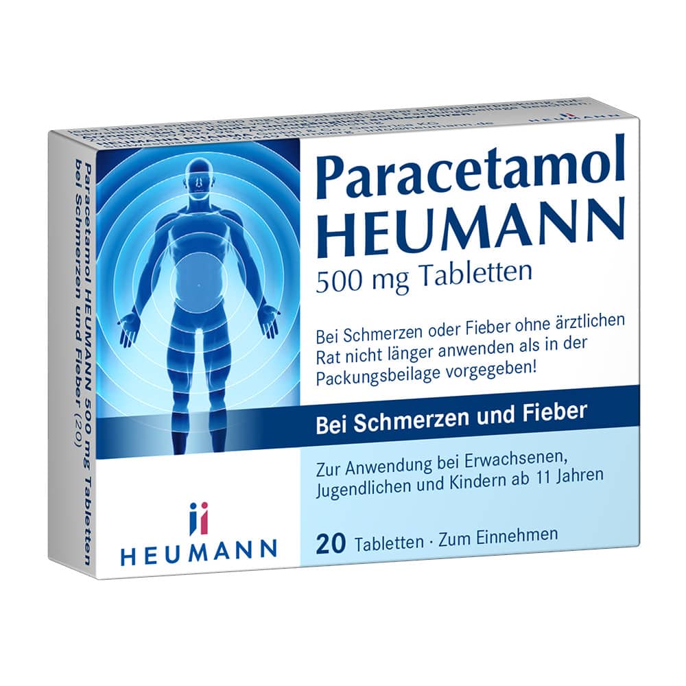 Paracetamol HEUMANN 500mg 20 St Tabletten