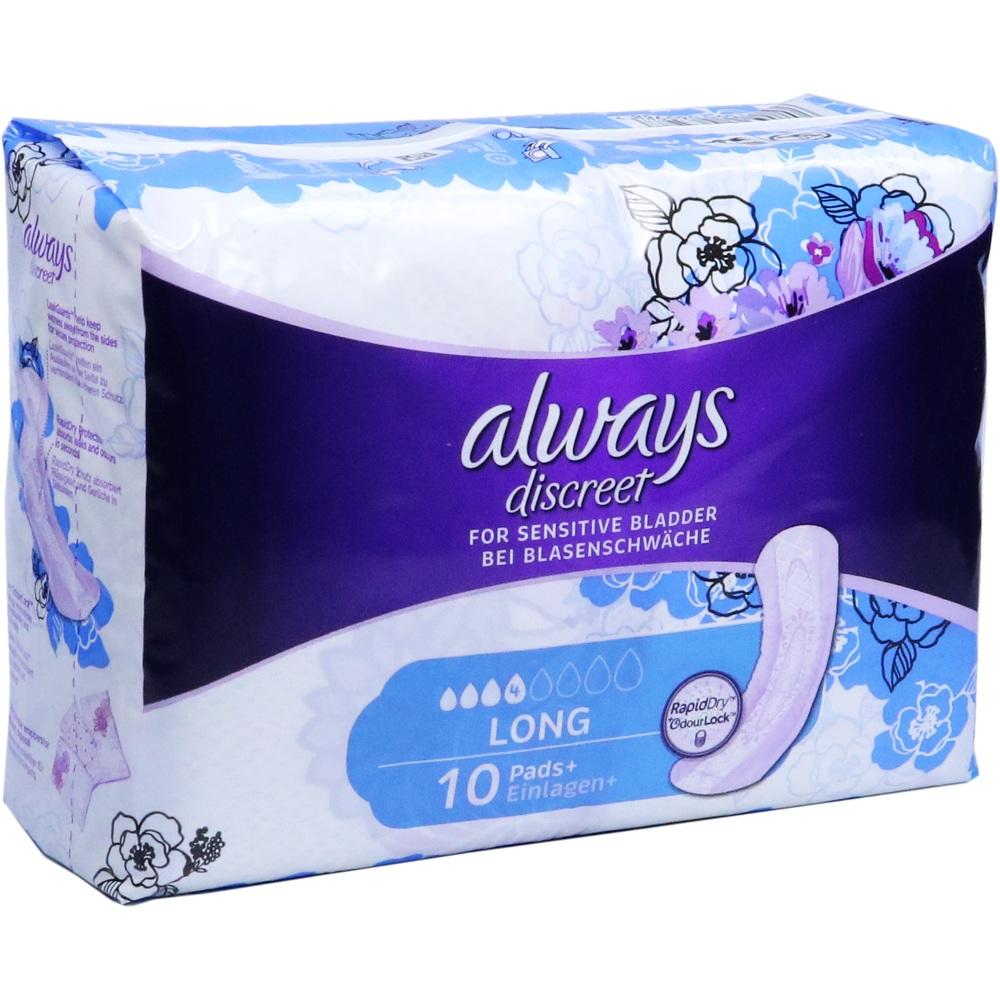 always discreet Bei Blasenschwäche Einlagen+ long 10 St Binden