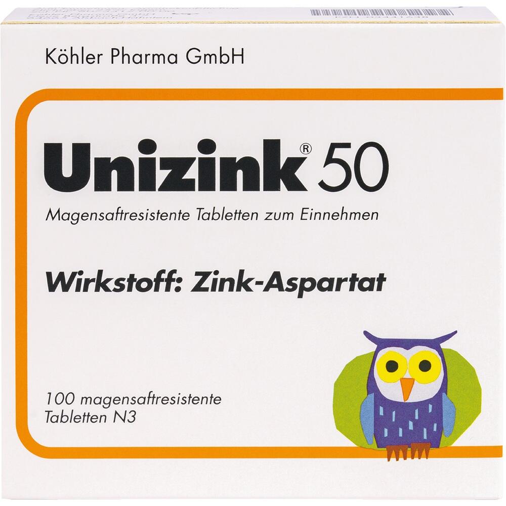 Unizink 50 100 St Tabletten magensaftresistent