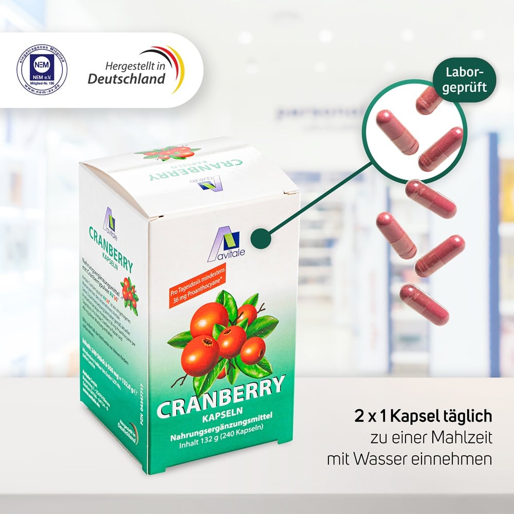 Avitale CRANBERRY KAPSELN 400 mg 60 St Kapseln
