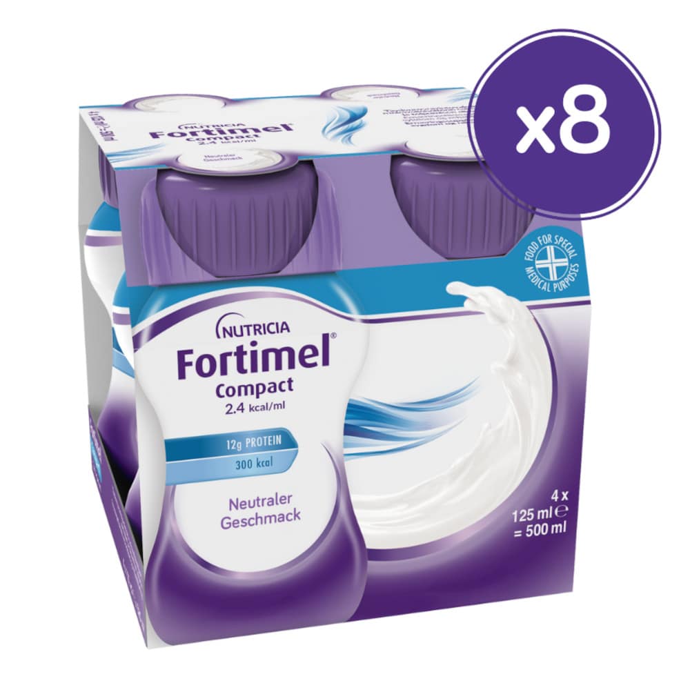 Fortimel Compact 2.4 Trinknahrung Neutral 8X4X125 ml Flüssigkeit