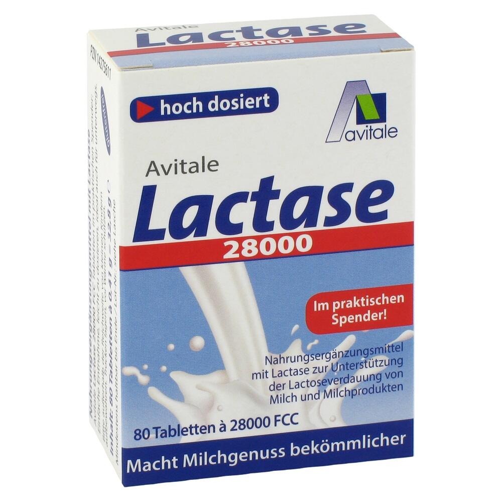 Avitale Lactase 28000 FCC Tabletten im Spender 80 St Tabletten