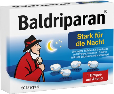 Baldriparan Stark für die Nacht 30 St Überzogene Tabletten