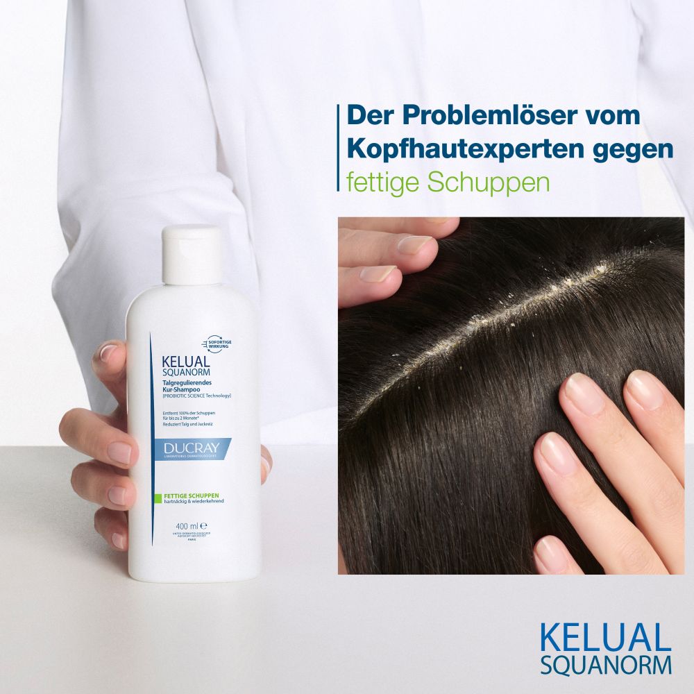DUCRAY KELUAL SQUANORM Shampoo fettige Schuppen Doppelpack  2X400 ml Shampoo