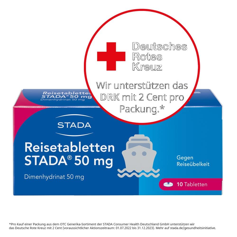 Reisetabletten STADA 50mg 10 St Tabletten