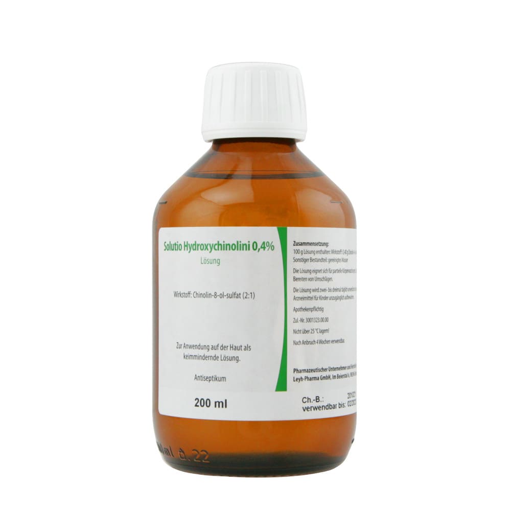 SOLUTIO Hydroxychinolini 0,4% Lösung 200 ml Lösung
