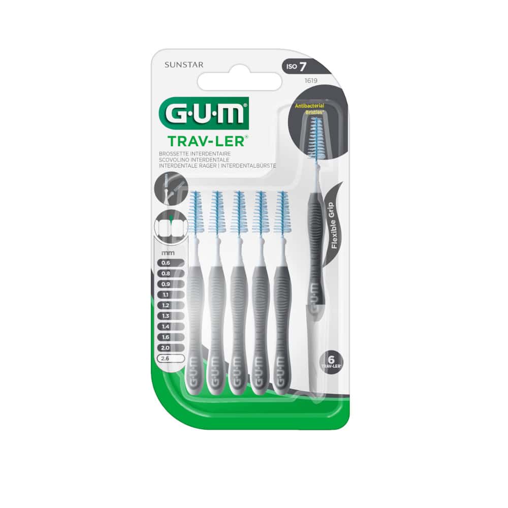 GUM TRAV-LER Interdentalbürste 2,6mm dunkelgrau 6 St Zahnbürste