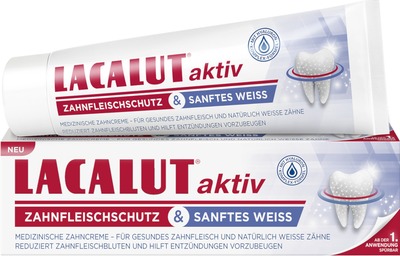 LACALUT Aktiv Zahnfleischschutz & Sanftes Weiß 75 ml Zahnpasta